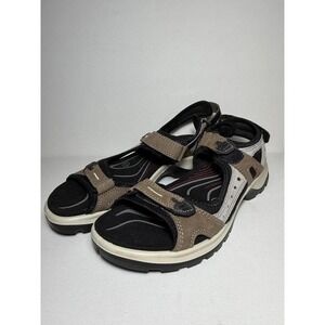ECCO Offroad Women's Nubuck Yucatan Walking Sandal Beige Sz 41 (US 10.5) NWOT